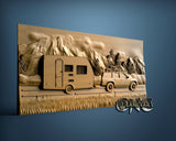 Camping & Car, 3D STL Model 15562