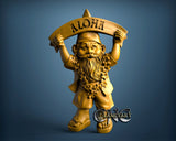 Gnome welcome sign, 3D STL Model 15589