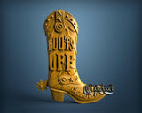 Western Boots Off, 3D STL Model 15598