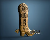 Western Boots Off, 3D STL Model 15598