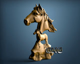 Horses, 3D STL Model 15600