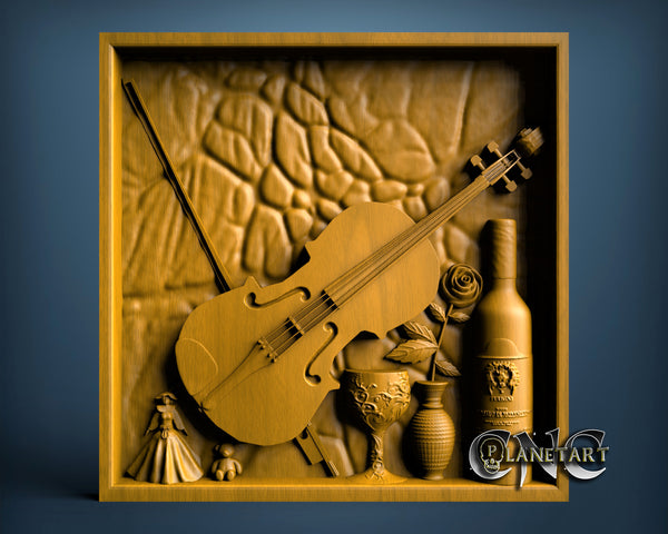 Life with Violin, 3D STL Model 2857