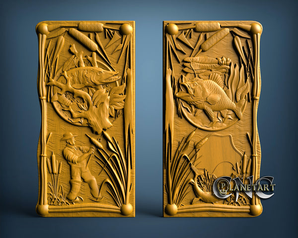 Fishing (Backgammon), 3D STL Model 4505