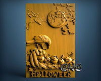 Halloween Crown & Pumpkins, 3D STL Model 7043