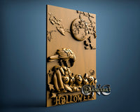 Halloween Crown & Pumpkins, 3D STL Model 7043