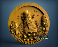 Merry Christmas Snowman, 3D STL Model 7045