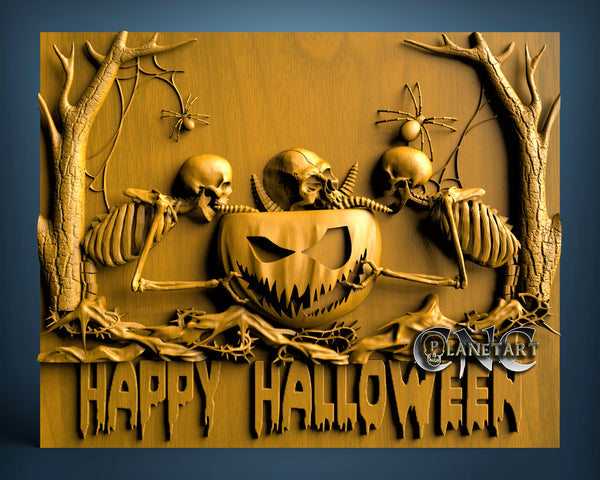 Happy Halloween, 3D STL Model 7047