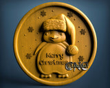 Merry Christmas Penguin, 3D STL Model 7061