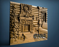 Home at Christmas Time, 3D STL Model 7063