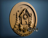 Merry Christmas, 3D STL Model 7064