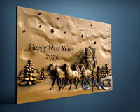 Happy New Year 2024, 3D STL Model 7066 v2