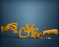 Hands & Love, 3D STL Model 7088