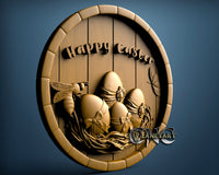 Happy Easter, 3D STL Model 7096