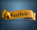 Happy Easter Table, 3D STL Model 7097