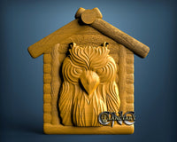 Owl Bird House, 3D STL Model 7105