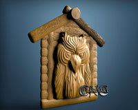 Owl Bird House, 3D STL Model 7105