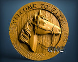 Horse Welcome to Farm, 3D STL Model 7108