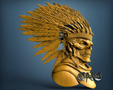 Skull Banditos Native, 3D STL Model 7131