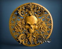 Skull Roses, 3D STL Model 7136