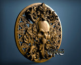 Skull Roses, 3D STL Model 7136