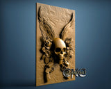 Skull Guns & Roses, 3D STL Model 7149