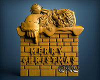 Santa Merry Christmas, 3D STL Model 7150