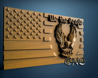 We the people 1776 - USA Flag, 3D STL Model 7201