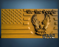 We the people 1776 - USA Flag, 3D STL Model 7201