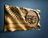 USA Flag Navy Chiefs, 3D STL Model 7209