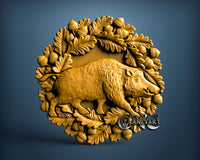 Wild Boar, 3D STL Model 0378