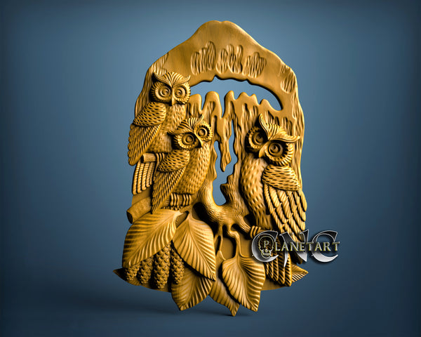 Owls 3D STL Model 0381 v2