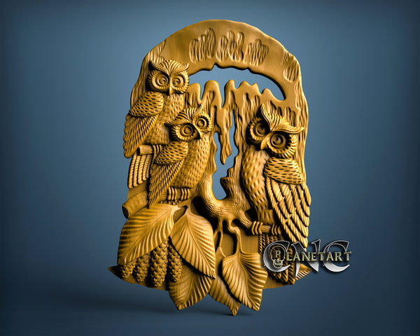 Owls, 3D STL Model 0381 v3