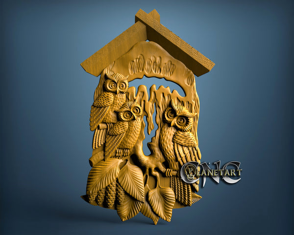 Owls, 3D STL Model 0381 v1