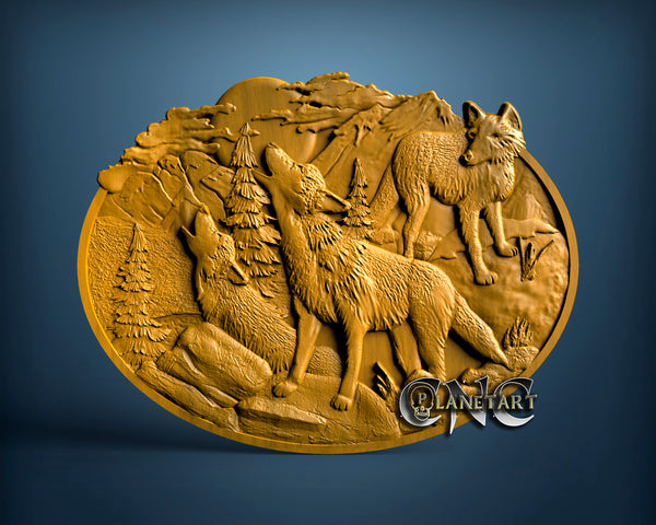 Wolfs, 3D STL Model 0660