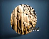 Elephants, 3D STL Model 0854