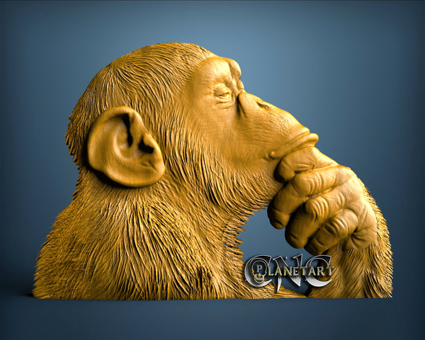 Monkey, 3D STL Model 0949