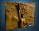 US Flag With Liberty, 3D STL Model 10001