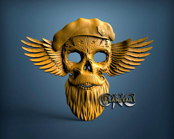 Skull Veteran, 3D STL Model 10035 v1