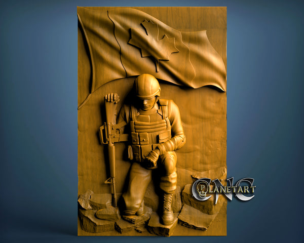 Soldier Canada, 3D STL Model 10044