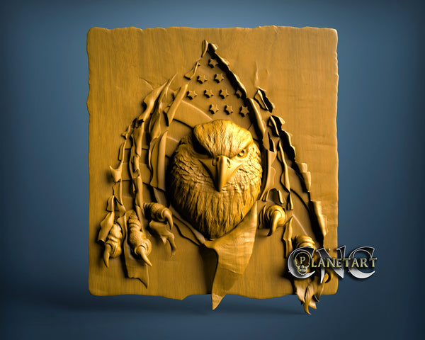 America's Freedom Eagle , 3D STL Model 10052