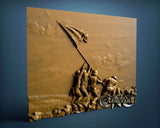 Iwo Jima Flag, 3D STL Model 10061