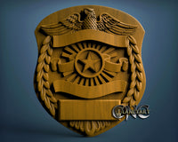 Emty Badge, 3D STL Model 10071