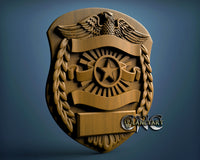 Emty Badge, 3D STL Model 10071