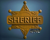 Sherif Badge, 3D STL Model 10072