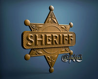 Sherif Badge, 3D STL Model 10072