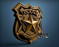 Police Badge, 3D STL Model 10075