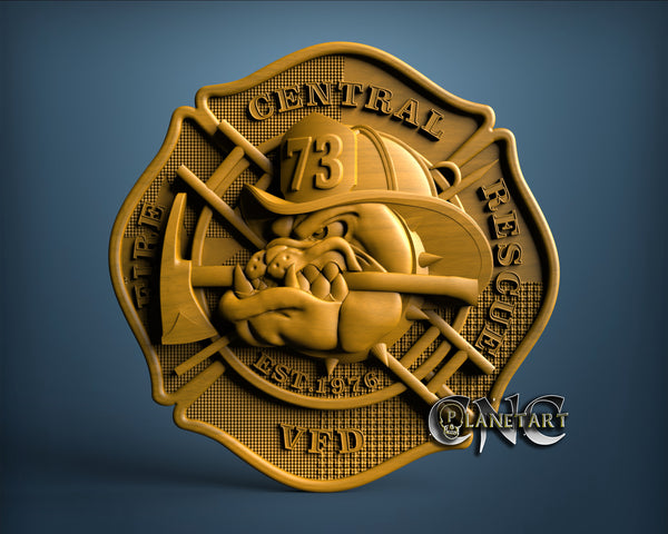 Bulldog Fireman, 3D STL Model 10079