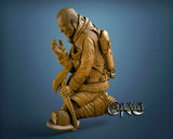 Fireman Pray, 3D STL Model 10080