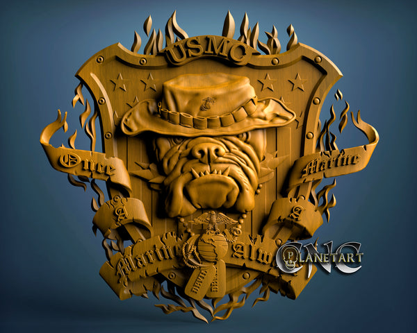 Once a Marine a Marine Always, 3D STL Model 10096