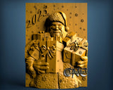 Santa with Gifts 2023, 3D STL Model 10125